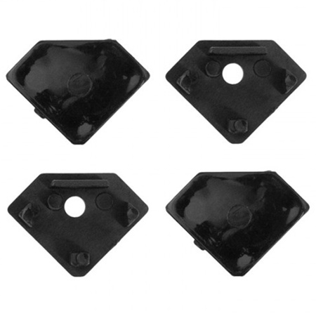 Profil Aluminiowy do LED Czarny Narożny 2m z Mlecznym Kloszem i Zaślepkami Ecolight