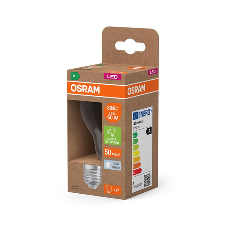 Żarówka LED A60 E27 3.8W = 60W 806lm 4000K Neutralna 320° Filament CLASSIC ENERGY EFFICIENCY Osram