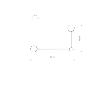 Kinkiet Ścienny Lampa Natynkowa 2x GX53 Czarna Nowoczesna ORBIT 10638 Nowodvorski