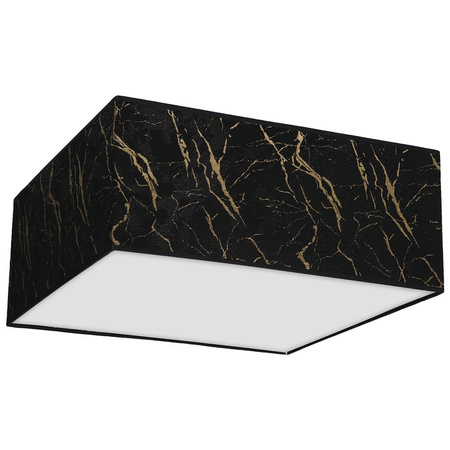 Plafon LED Lampa Sufitowa SENSO Czarna Złota Kwadrat 2xE27 Milagro