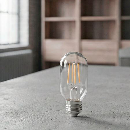 6x Żarówka LED E27 T45 FILAMENT 4W = 40W 470LM 3000K Ciepła 360° Ozdobna LUMILED