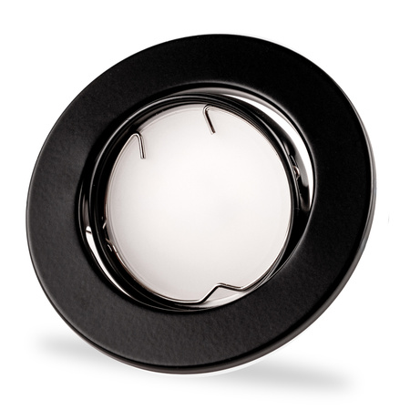 Oprawa HALOGENOWA Podtynkowa Ruchoma Okrągła AURELI Czarna Blacha MR16 GU10