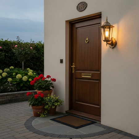 Kinkiet Ogrodowy Elewacyjny Zewnętrzny E27 LATARNIA do GÓRY Patyna BELLIS LUMILED