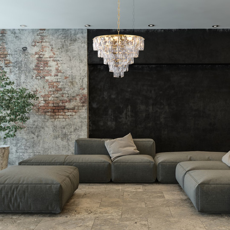 Lampa Wisząca Sufitowa Żyrandol CHELSEA Złota 6xE14 Milagro