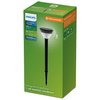 Lampka Solarna Ogrodowa Wbijana 3.8W 400lm 2700K Ciepła IP44 Czarny z Czujnikiem Ruchu Kyna Philips