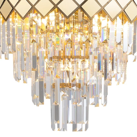 Lampa Sufitowa Żyrandol CARISMA Złota 9xE14 Milagro