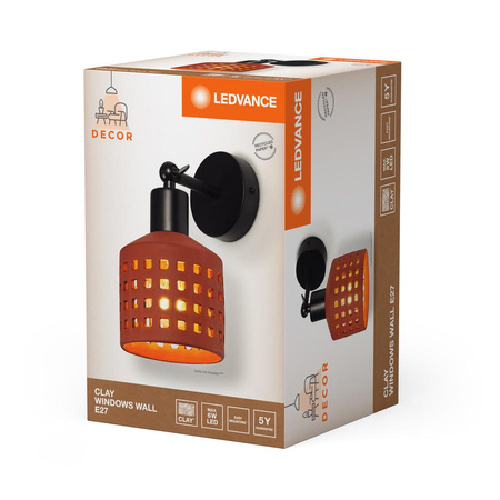 Lampa Ścienna Dekoracyjna Kinkiet Oprawa Natynkowa E27 Brązowy Decor Ledvance