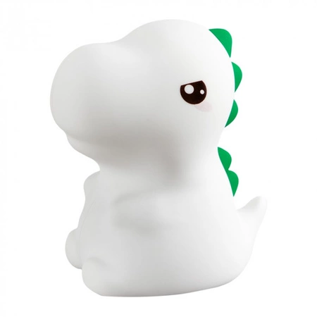 Lampka Nocna Dziecięca LED 1W 3000K Ciepła + Wielokolorowa RGB  Akumulatorowa 1200mAh Biała T-REX MARY'S