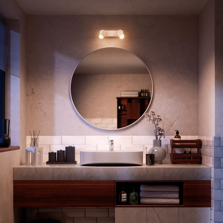 Lampa Sufitowa Reflektor 2x GU10 IP44 Biała Kosipo Philips