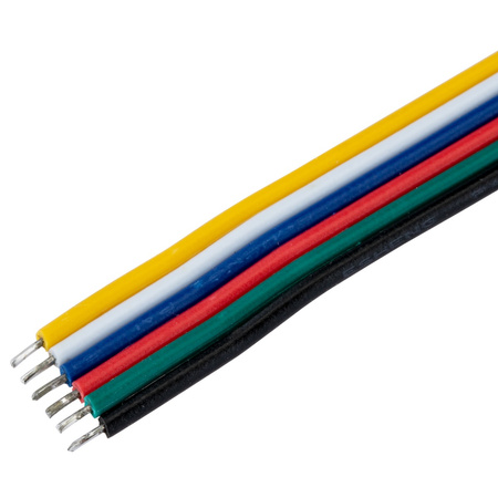 Złączka do taśmy LED 6PIN RGB+CCT zatrzask 1-stronny z przewodem 12mm