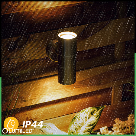Kinkiet Ogrodowy Lampa Ścienna Elewacyjna góra dół LED GU10 IP44 ZINNIA INOX LUMILED