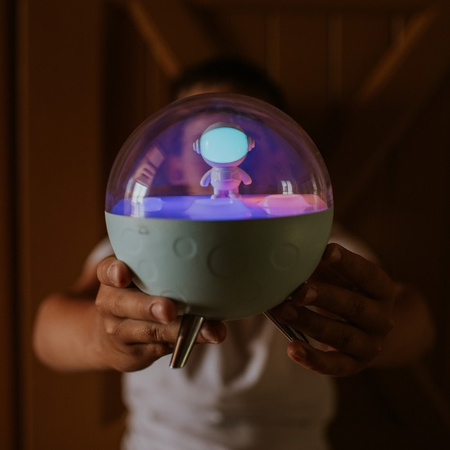 Lampka Nocna Dziecięca LED 0.7W 3000K Ciepła + Wielokolorowa RGB Akumulatorowa 1200mAh Biała KSĘŻYC MARY'S