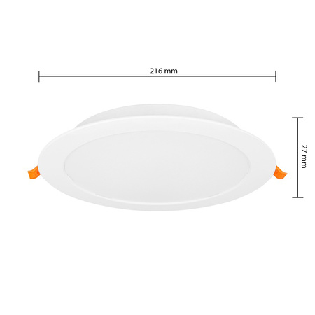 Panel LED Oprawa Sufitowa 18W 1440lm 4000K Neutralny 120° Wpuszczany Okrągły Biały Bingo Masterled