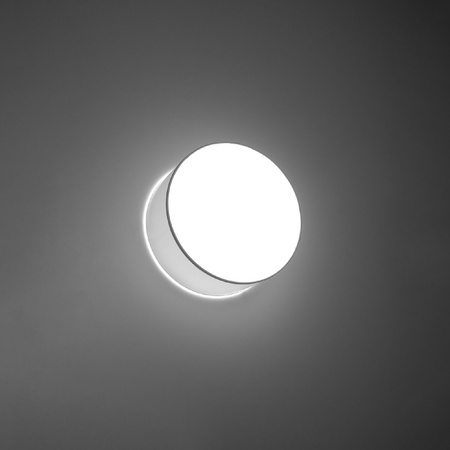 Lampa Sufitowa Plafon E27 Okrągła Biała Minimalistyczna Arena Sollux