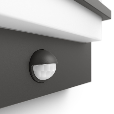 Lampa Ogrodowa LED Kinkiet Elewacyjny PETRONIA IR myGarden 12W 2700K IP44 z Czujnikiem Ruchu Antracyt PHILIPS