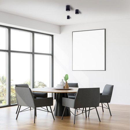 Lampa Oprawa Sufitowa TUBO Czarna 1xGU10 LED Milagro