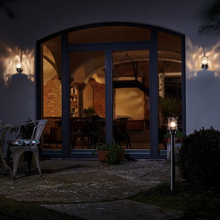 Lampa Ogrodowa Zewnętrzna Kinkiet Elewacyjny LED E27 IP44 Srebrny Endura Ledvance