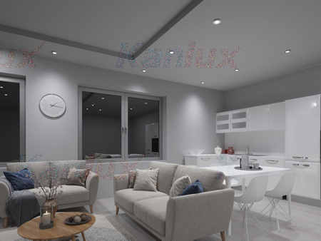 Oprawa sufitowa halogenowa szklana MORTA MR16 GU10 srebrna Kanlux