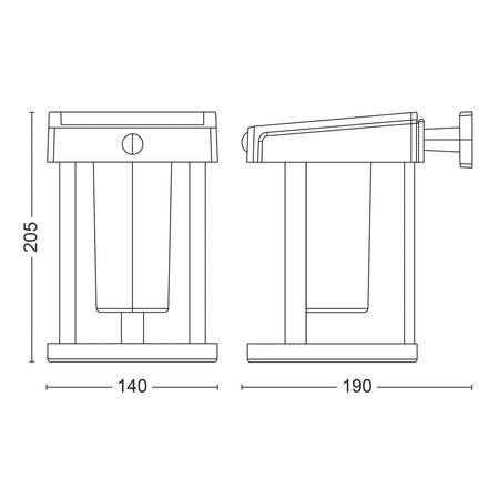 Lampa Ogrodowa LED Kinkiet Elewacyjny Solarny CAMILL 1,4W 3000K IP44 Czujnik Ruchu Zmierzchu PHILIPS