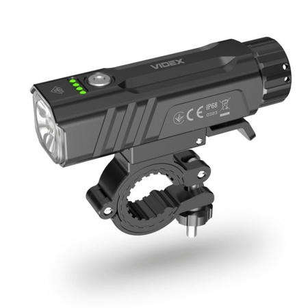 Lampka Rowerowa Latarka LED Woodoodporna Akumulator IP68 2000lm Videx