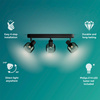 Lampa Sufitowa Reflektor 3x E14 Czarna Sleet Philips