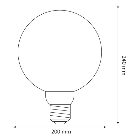 Żarówka LED G200 E27 4.2W 470lm 4000K Neutralna 320° Dekoracyjna DECOVINTAGE Sanico Goldlux