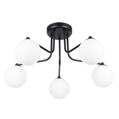 Lampa Wisząca Sufitowa Żyrandol 5x G9 Czarna Biała Astral French Sky SL.1663 Sollux