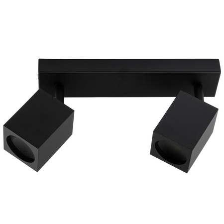 Lampa Sufitowa Ścienna Reflektor 2xGU10 QUANTUS Czarna