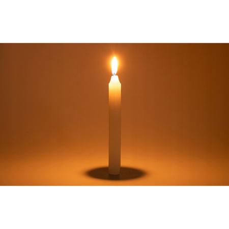 Świeca Stołowa 6 szt Tradycyjna Biała Bezzapachowa