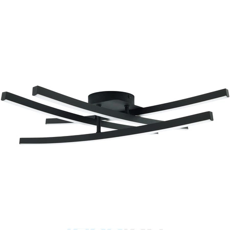Lampa Sufitowa LED Plafon Żyrandol AUSTIN 48W 4000K Czarny