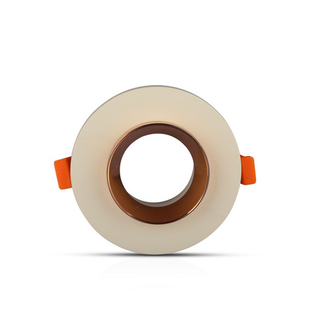 Oprawa Sufitowa Podtynkowa Oczko GU10 Okrągła Biała/Różowe złoto VT-862 V-TAC - 5 Lat Gwarancji