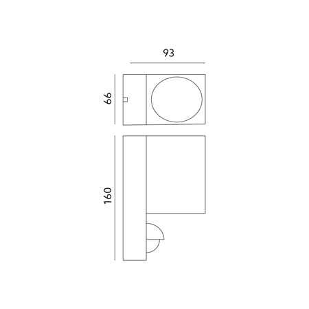 Kinkiet Ogrodowy Lampa Elewacyjna Zewnętrzna LED GU10 IP44 Czarna Czujnik QUAZAR 15 LX KOBI