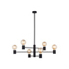 Lampa Sufitowa Wisząca 6x E27 Czarna Nowoczesna RADIUS 7932 Nowodvorski