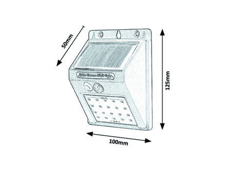 Lampa Ogrodowa Zewnętrzna Kinkiet Elewacyjny LED 1.3W 100lm 4000K IP44 z Czujnikiem Ruchu Czarny Industrialny Ostrava Rabalux