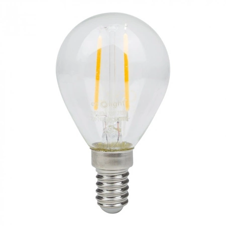Żarówka LED Kulka P45 E14 2W 240lm 2700K Ciepła FILAMENT Ecolight