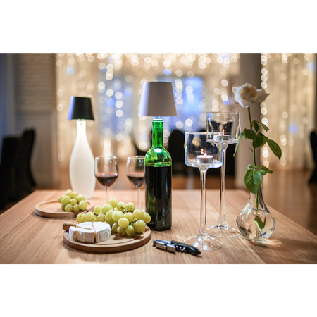 Lampka Biurkowa Stołowa Nocna Korek do Butelki Wina USB CCT 3 Barwy SALCO Biała LUMILED