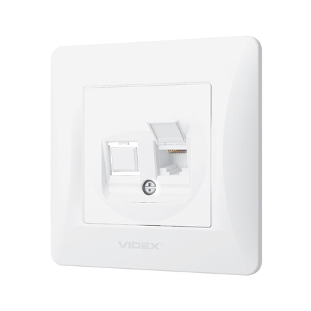 Gniazdo Pojedyncze Komputerowe RJ45 Natynkowe Białe BINERA VIDEX