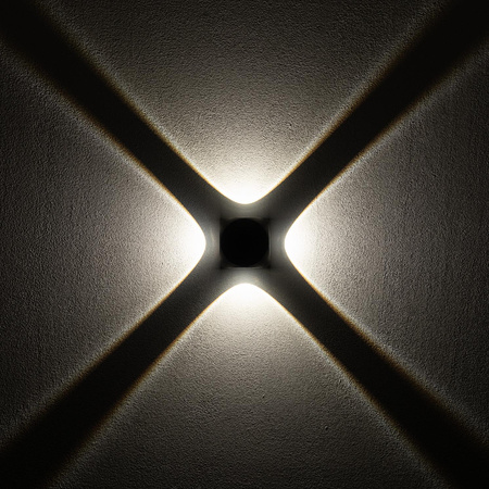 Lampa Ogrodowa Zewnętrzna Kinkiet Elewacyjny Oprawa Natynkowa LED 4W 320lm 3000K Ciepła Czarna Wodoodporna IP54 Nowoczesna PATRAS 9115 Nowodvorski