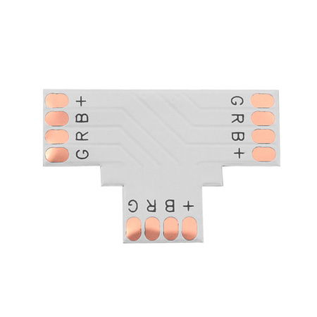 Złączka kątowa do taśm LED PCB TYP T 4PIN RGB 10mm