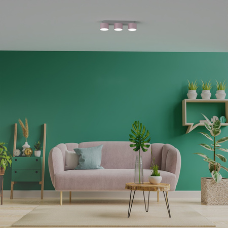Lampa Sufitowa DIXIE Różowa Biała 3xGX53 Listwa Milagro