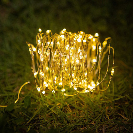Girlanda Solarna Ogrodowa OZDOBNA Łańcuch Świetlny 200 LED 22m Ciepła Barwa