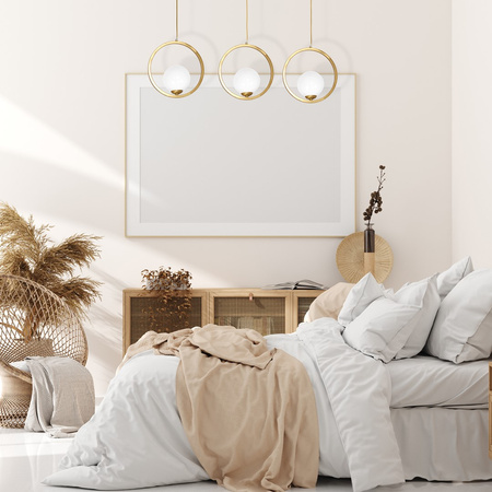 Lampa wisząca VIENNA 3xE14 Mosiądz Obręcz Geometryczne Elegancka MLP5574 Milagro Metal + Szkło