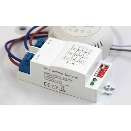 Plafon LED Lampa Sufitowa 2x E27 z Czujnikiem mikrofalowym SOLEN kwadratowy srebrny