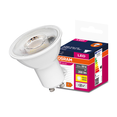 Żarówka LED GU10 4,5W = 50W 350lm 2700K Ciepła 36° OSRAM Value