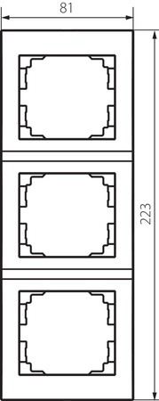 Ramka Potrójna Pionowa Natynkowa do Gniazdka Beżowy LOGI Kanlux