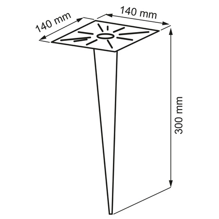 Kotwa do Słupów Ogrodowych Wbijana 30cm Sanico Goldlux