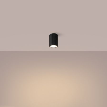 Lampa Sufitowa Reflektor Tuba Spot 1x GU10 Czarna Karbon Deep Space SL.1568 Sollux