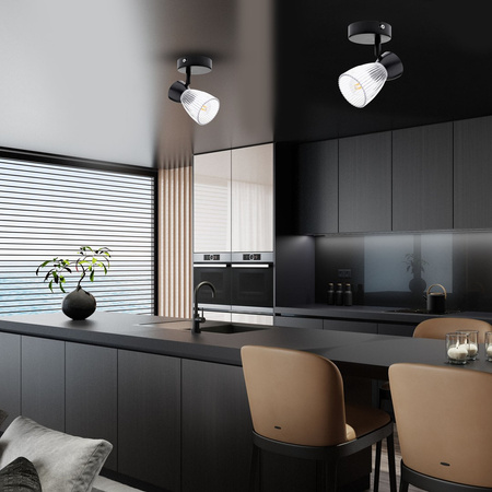 Lampa Ścienna Kinkiet BEST Czarna 1xE14 Milagro