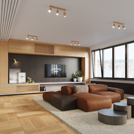 Lampa Sufitowa Oprawa Natynkowa SPOT TUBA Reflektor 2x GU10 Tubularna Brązowa Skandynawska Berg Sollux