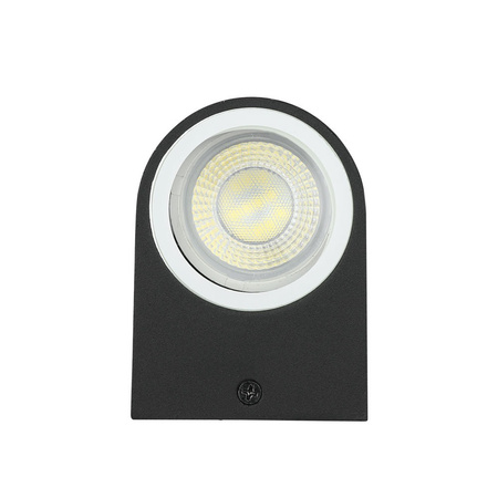 Lampa Ogrodowa Elewacyjna Kinkiet GU10 IP44 Jednostronny Okrągły Czarny VT-7651 V-TAC